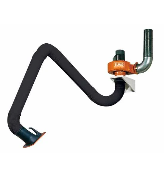 ELMAG Abluftset Mit Absaugarm 4m In Rohrausf., Länge: 4m, Ø 150 Mm~ (ohne Filter)~, Ventilator 2.000 M³/h~ 0,75 KW~ 3x400 V (Type 79 504 201) 1 ELMAG Abluftset Mit Absaugarm 4m In Rohrausf., Länge: 4m, Ø 150 Mm~ (ohne Filter)~, Ventilator 2.000 M³/h~ 0,75 KW~ 3x400 V (Type 79 504 201)