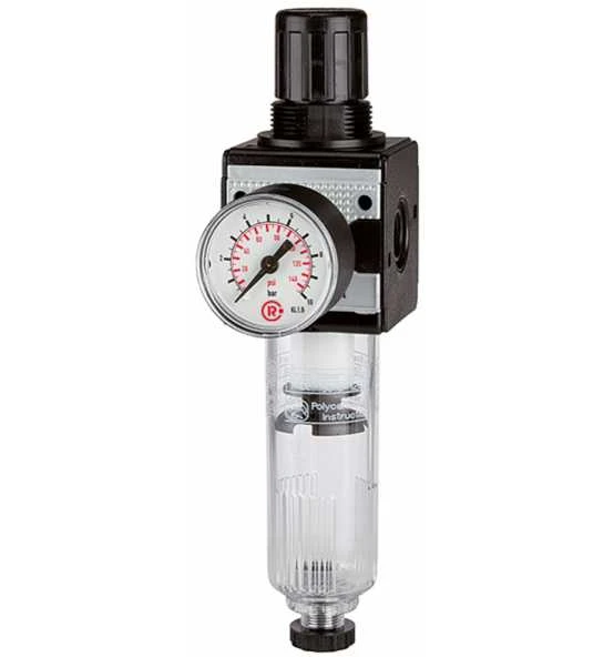 Riegler Filterregler »multifix«, PC-Behälter, BG 1, G 3/8, 0,5-10 Bar, HA 1 Riegler Filterregler »multifix«, PC-Behälter, BG 1, G 3/8, 0,5-10 Bar, HA