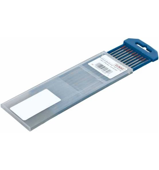 ELMAG Wolfram-Elektrode Type 'E-WT 20', 'rot', 2,0 X 175 Mm - Universal, W 98% + 2 % ThO2, 10 Stk. Packung - SB 1 ELMAG Wolfram-Elektrode Type 'E-WT 20', 'rot', 2,0 X 175 Mm - Universal, W 98% + 2 % ThO2, 10 Stk. Packung - SB