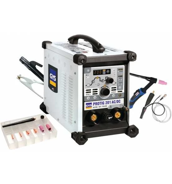 TIG-Schweißanlage PROTIG 201 AC/DC HF FV M.Zub.10 -200 A Gasg.GYS 1 TIG-Schweißanlage PROTIG 201 AC/DC HF FV M.Zub.10 -200 A Gasg.GYS