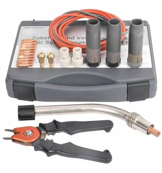 ELMAG Zubehör- Und Verschleißteileset, Für Schlauchpaket MB 36/4m/0,8/1,0mm/M6er Drahtdüsen & Düsenstock Zu Serie DMS 300, 350 & 400 DG 1 ELMAG Zubehör- Und Verschleißteileset, Für Schlauchpaket MB 36/4m/0,8/1,0mm/M6er Drahtdüsen & Düsenstock Zu Serie DMS 300, 350 & 400 DG