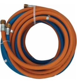 Autogengasschlauch 6/9x5/3,5mm 1/4Zoll RH/3/8Zoll LH Mont.m.Schlauchordner L.15m